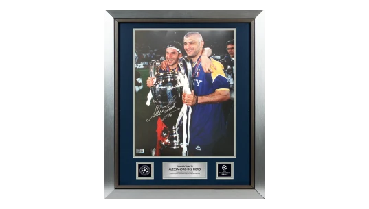 Alessandro Del Piero Official UCL Signed & Framed Juventus Photo: Champions League Winner