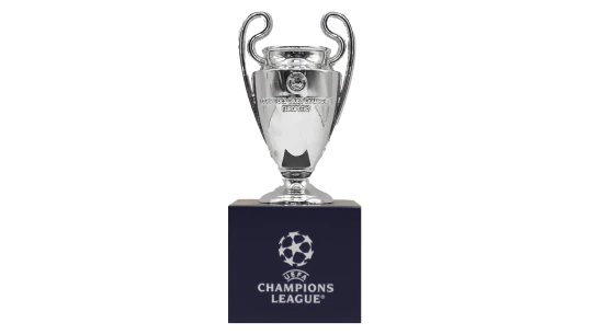 Official Champions League 3D Mini Replica Trophy on Pedestal