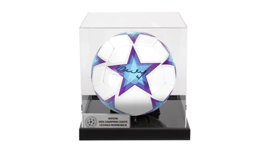 Didier Drogba Official UCL Signed Football In Acrylic Case