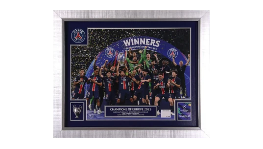 Limited Edition Champions of Europe Trophy Lift with 2D Trophy - 20 x 16 - Frame