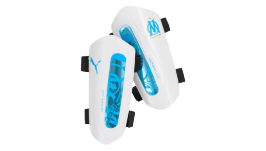 OM Shin Guards Blue/White