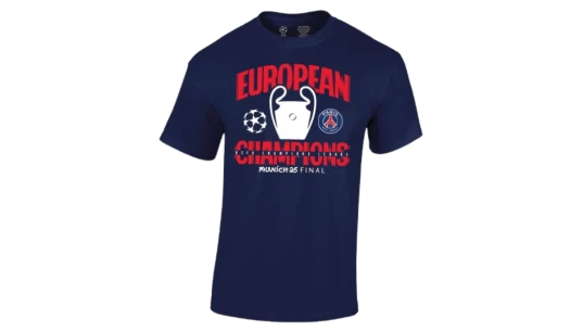 UCL Champions 2025 European Champions Graphic T-Shirt - Navy