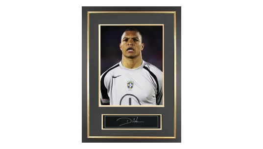 Dida Signed Plaque and Photo Frame: Brazil Legend