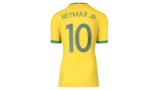 Neymar Jr Back Signed Brazil 2020-21 Home Shirt