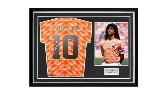Ruud Gullit Back Signed Netherlands Retro 1988 Home Shirt In Hero Frame: Option 1