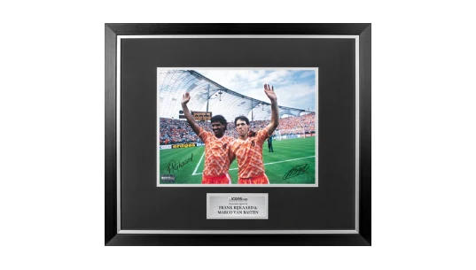 Marco van Basten & Frank Rijkaard Signed Netherlands Photo In Premium Photo Frame: EURO 1988 Winners