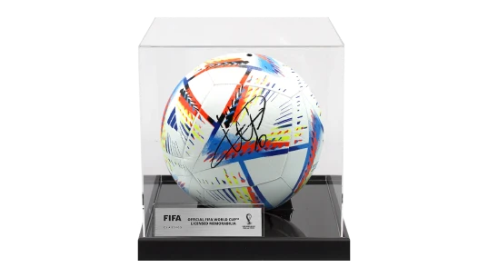 Wesley Sneijder Official 2022 World Cup Signed Football In Acrylic Case