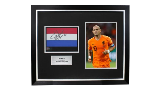 Wesley Sneijder Signed & Framed Netherlands Captain's Armband