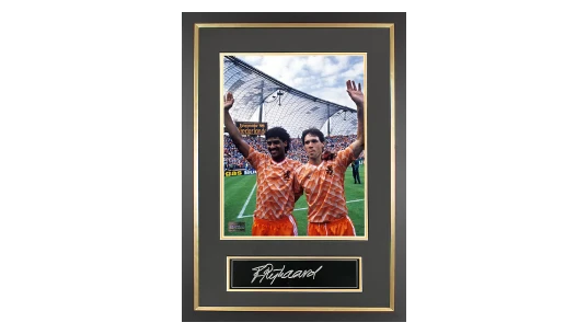 Frank Rijkaard Signed Plaque and Photo Frame: EURO 1988 Winner