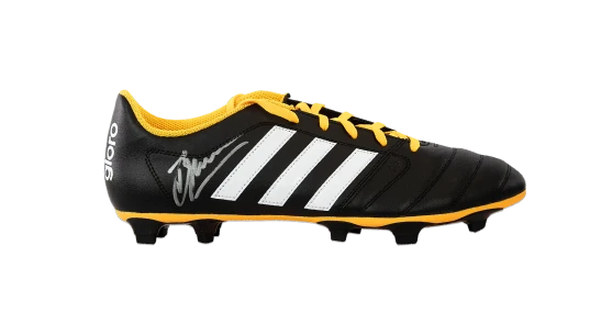 Dennis Bergkamp Signed Black & Yellow Gloro Boot