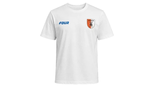 Inspired by ’81 Ыhirt Wit - Blue/White/Orange