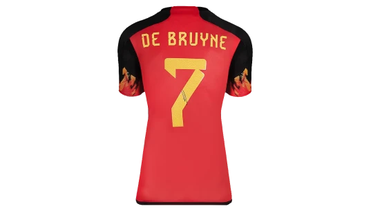 Kevin De Bruyne Signed Belgium 2022 Home Shirt