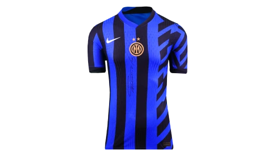 Lautaro Martinez Front Signed Internazionale 2024-25 Authentic Home Shirt In Deluxe Packaging