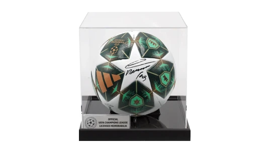 Lautaro Martinez Official UCL Signed Football In Acrylic Case