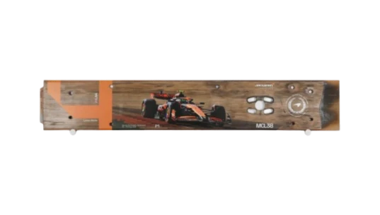 Lando Norris 2024 McLaren Race Used Rear Skid Plank Wall Art - Dutch GP