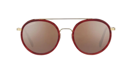 Geary - Red Streacky Acetate with Bold Gold/Mineral Polarized Drivers Gold Cat 3 to 3