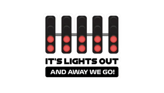 It's Lights Out and Away We Go! Sticker
