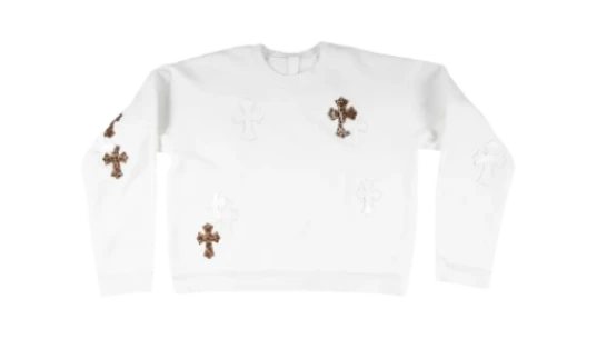 Leopard-Print Flooded-Patch Sweatshirt - White/Multicolor
