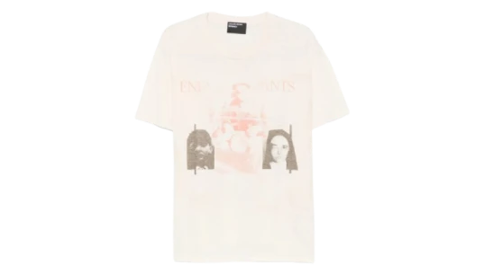Distressed Graphic-Print T-Shirt - Dirty White