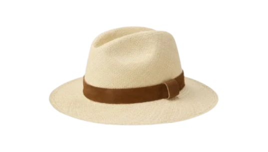 Woven Suede-Band Fedora Hat