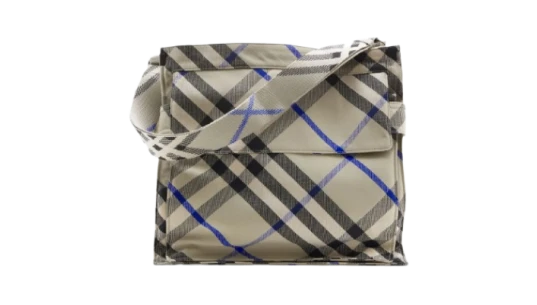 Medium Trench Tote - Beige/Black/White/Blue