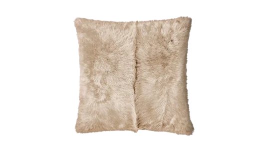 Shearling Brighton Throw Cushion (24cm x 24cm) - Cream