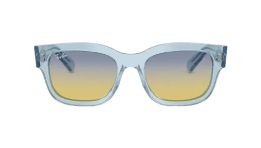 RB2228M - Transparent Blue Acetate/Yellow/Light Blue Gradient Lenses