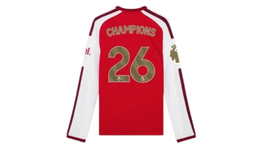 Premier League Champions Long Sleeved Home Shirt - Red/White/Gold