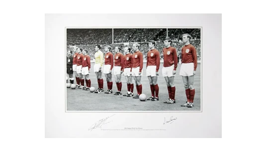 Geoff Hurst & Martin Peters Signed England Photo