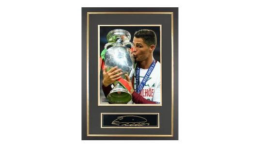 Cristiano Ronaldo Signed Plaque & Photo Frame: EURO 2016 Winner