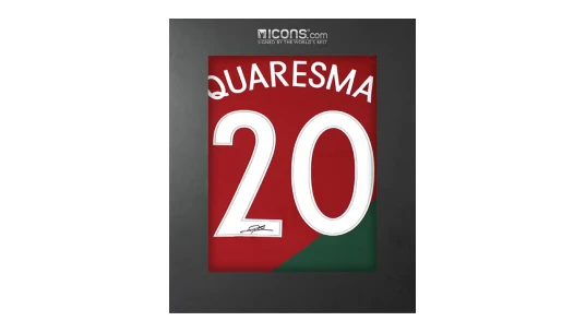 Ricardo Quaresma Back Signed Portugal Modern Home Shirt In Deluxe Packaging