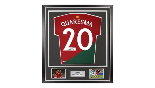 Ricardo Quaresma Back Signed Portugal Modern Home Shirt In Classic Frame