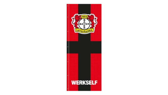 Hoist Flag Cross 120x300cm - Red/Black