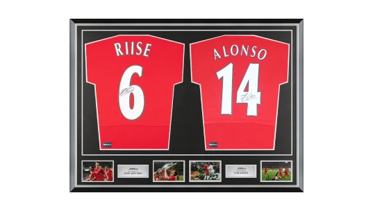 John Arne Riise & Xabi Alonso Signed Liverpool Shirts In Classic Dual Frame