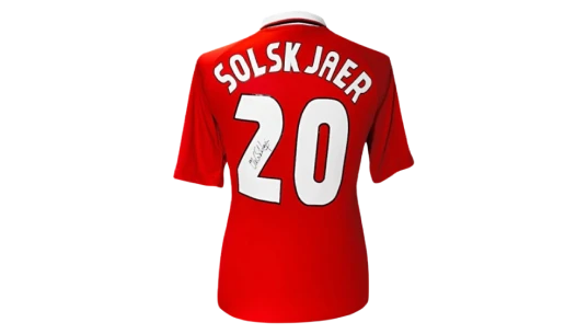 Ole Gunnar Solskjaer Back Signed Manchester United 1999 Home Shirt