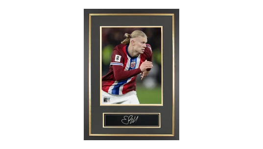 Erling Haaland Official 2026 World Cup Signed Plaque & Photo Frame