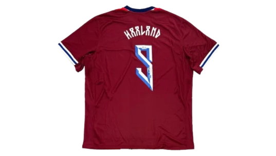 2024/25 Erling Haaland Signed Soccer Jersey Beckett Witnessed