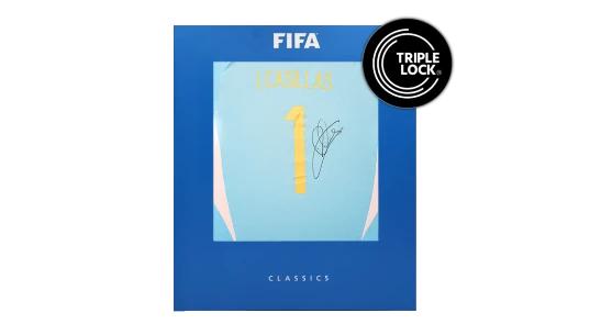 Iker Casillas Official World Cup Back Signed Spain 2024-25 Home Shirt In Deluxe Packaging
