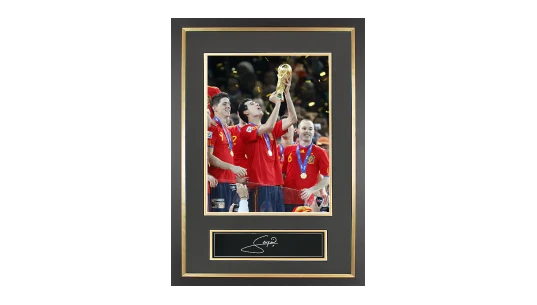 Sergio Busquets Official 2010 World Cup Signed Plaque & Photo Frame: World Champion