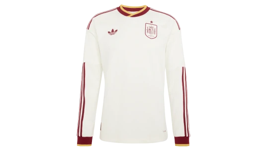2026 World Cup Away Long-Sleeve Jersey - White/Burgundy/Yellow