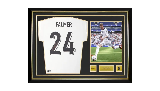 Cole Palmer Official 2026 World Cup Back Signed & Hero Framed England 2024 Home Shirt