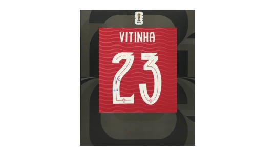 Vitinha Official 2026 World Cup Back Signed Portugal 2026 Home Shirt In Deluxe Packaging