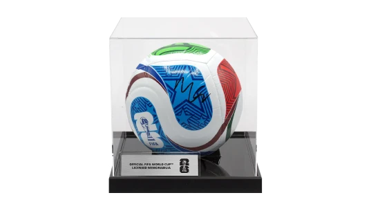Morgan Rogers Official 2026 World Cup Signed Football In Acrylic Case