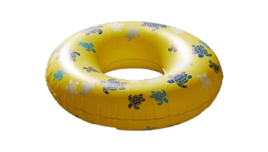 Inflatable Pool Ring Ronde des Tortues - Lemon