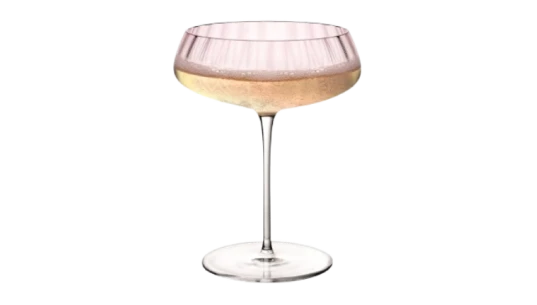 Round Up Dusty Rose Set Of 2 Coupe Glasses