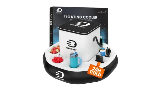 Leakproof Insulated Cooler For Pool - White/Black