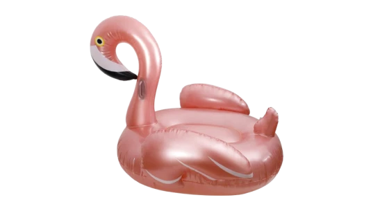 Inflatable Flamingo Pool Float - Rose Gold