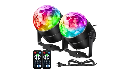Remote Control Strobe Lamp Disco Balls 2 Pack
