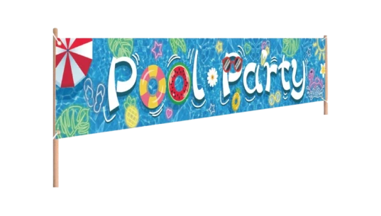 Swimming Pool Party Banner Decoration
