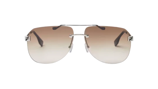Sky Palladium-Coloured Metal Sunglasses - Brown